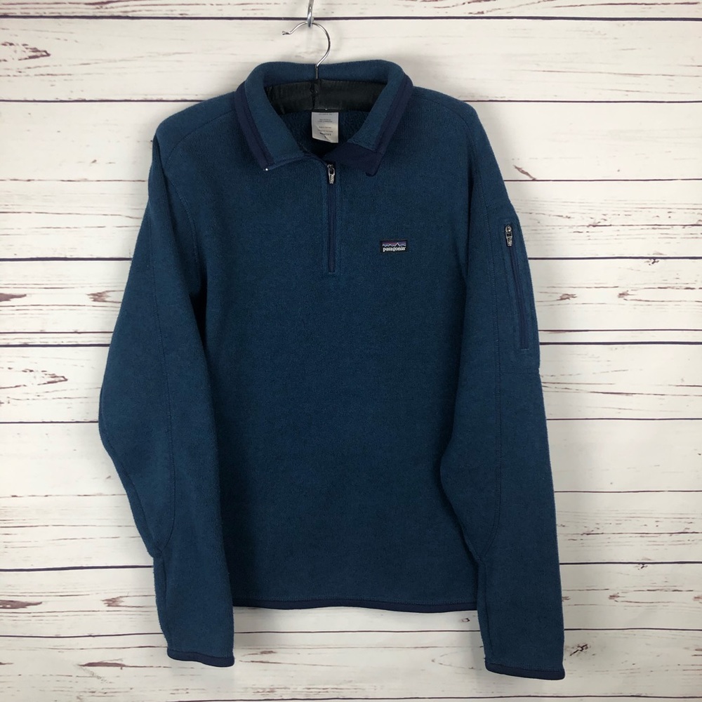 Patagonia pullover teal blue size large